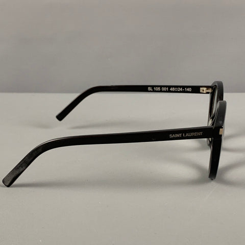 SAINT LAURENT Anteojos redondos de acetato negro