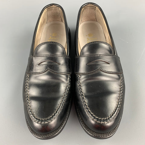 ALDEN Size 10 Black Horween Leather 987 Penny Loafers