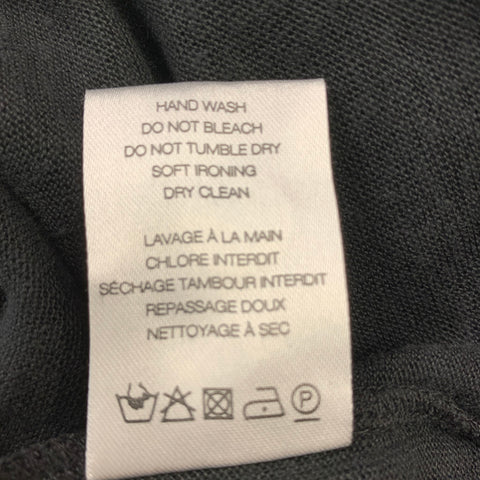 IRO Size XS Black Solid Linen Crew-Neck T-shirt