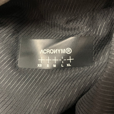 ACRONYM SS 22 Talla L Pantalones cortos SP29-M de poliéster gris con bragueta y cremallera