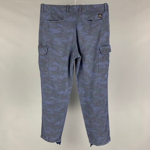 PS by PAUL SMITH Size 30 Navy Camouflage Cotton Cargo Casual Pants