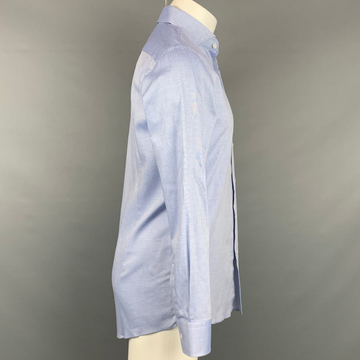 Camisa de manga larga con botones de algodón azul claro de BOSS by HUGO BOSS