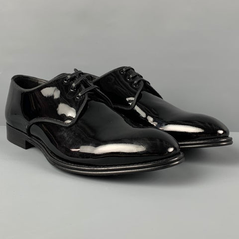 DOLCE &amp; GABBANA Taille 8.5 Chaussures à lacets en cuir noir