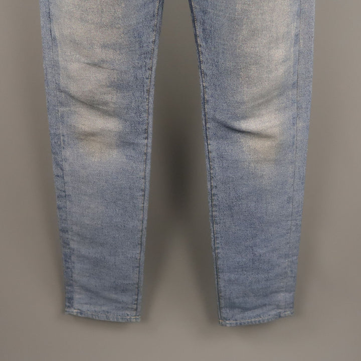 CALVIN KLEIN COLLECTION Size 32 Indigo Wash Cotton Blend Jeans