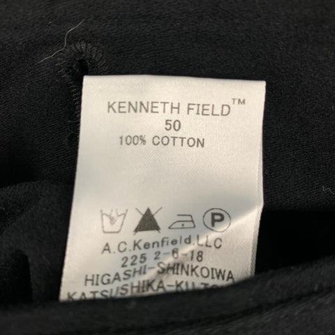 KENNETH FIELD Size M Black Navy Stripe Cotton Casual Pants