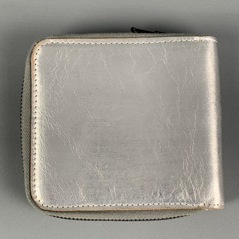 NICE COLLECTIVE Silver Metallic Leather Wallet