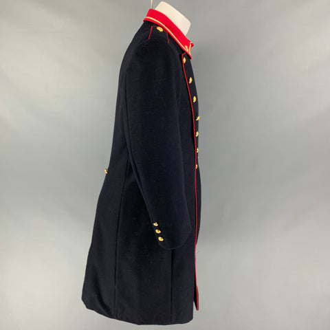 D&G by DOLCE & GABBANA Size 40 Navy Red Gold Military Coat