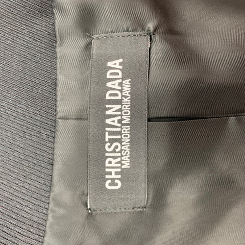 CHRISTIAN DADA FW 19 Size XS Black Wool Polyester Double Breasted Coat