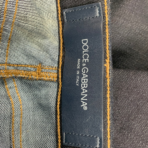 DOLCE & GABBANA Size 32 Indigo Cotton Skinny Jeans