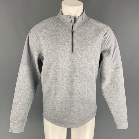 THEORY Size M Grey Heather Polyester Sweatshirt