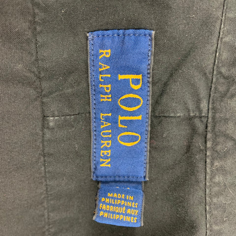 POLO by RALPH LAUREN Size S Black Pleated Cotton Button Up Long Sleeve Shirt