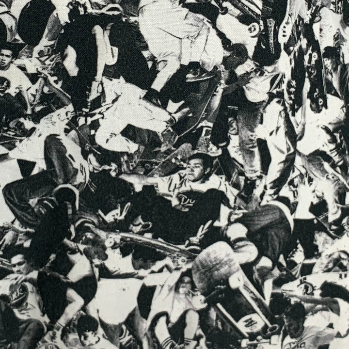 OPENING CEREMONY Size XL Black White Print Cotton Button Down Long Sleeve Shirt