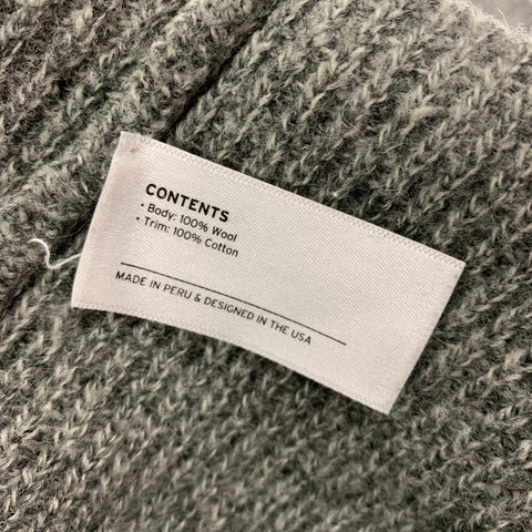 BEST MADE CO. Size L Gray Knit Wool Crew-Neck Sweater