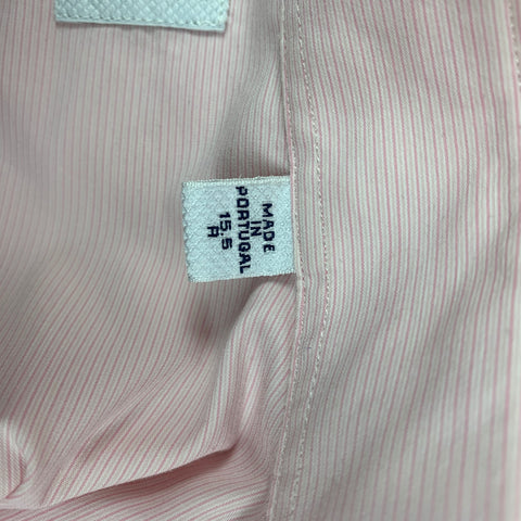 MICHAEL BASTIAN for BARNEY'S NEW YORK Size M Pink White Stripe Cotton Blend Long Sleeve Shirt