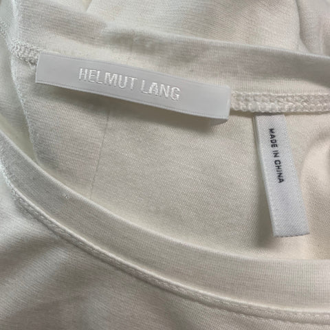HELMUT LANG Taille S Haut décontracté en Tencel blanc dos ouvert