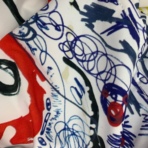 LOVERBOY Size XL Black White Print Polyester Boat Neck Pullover
