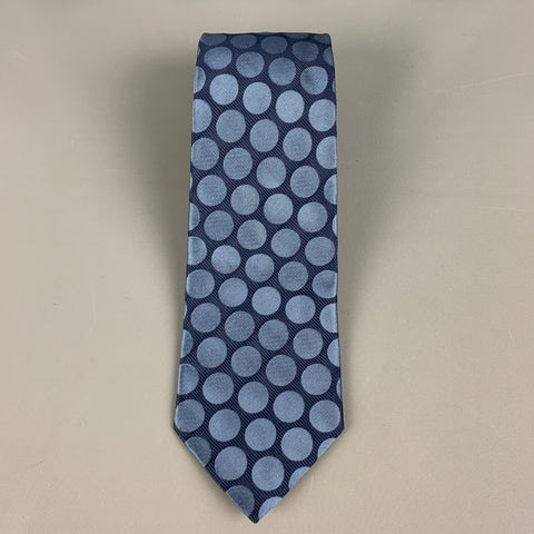 CHARVET Blue Navy Dots Silk Tie