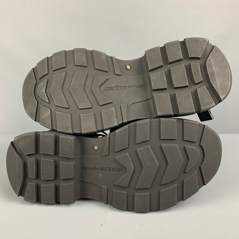ALEXANDER MCQUEEN Size 9 Black Mixed Materials Polyamide Sandals
