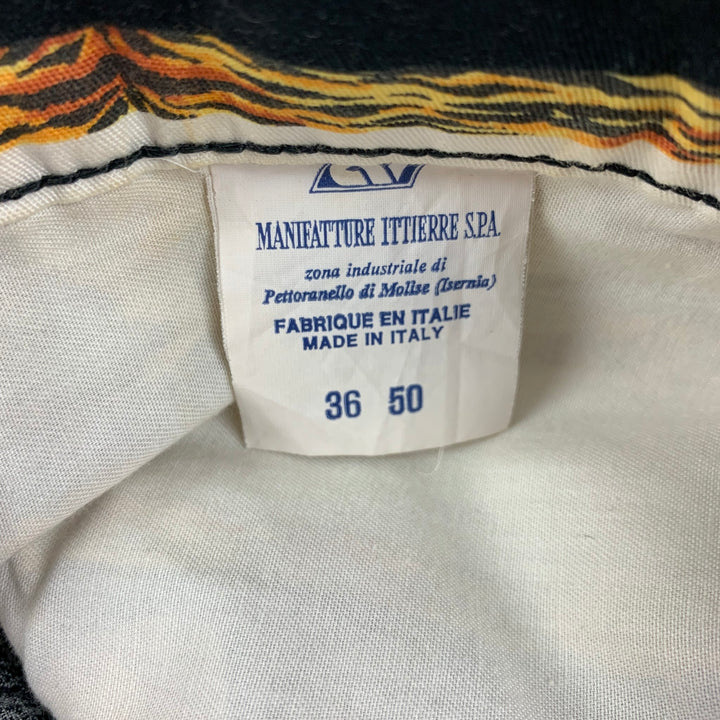 VERSACE JEANS COUTURE Size 36 White Black Yellow Animal Print Casual Pants