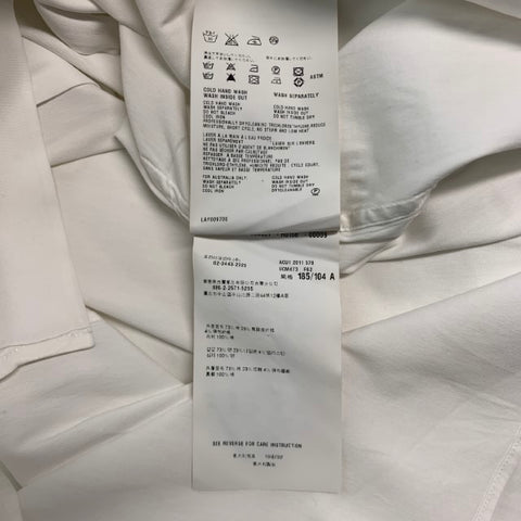 PRADA Size L White Cotton Long Sleeve Shirt