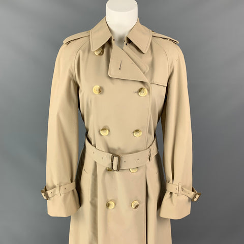 Vintage BURBERRYS Beige Cotton / Polyester Belted Trenchcoat