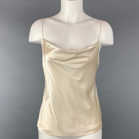 THEORY Size S Cream Silk Camisole  Blouse