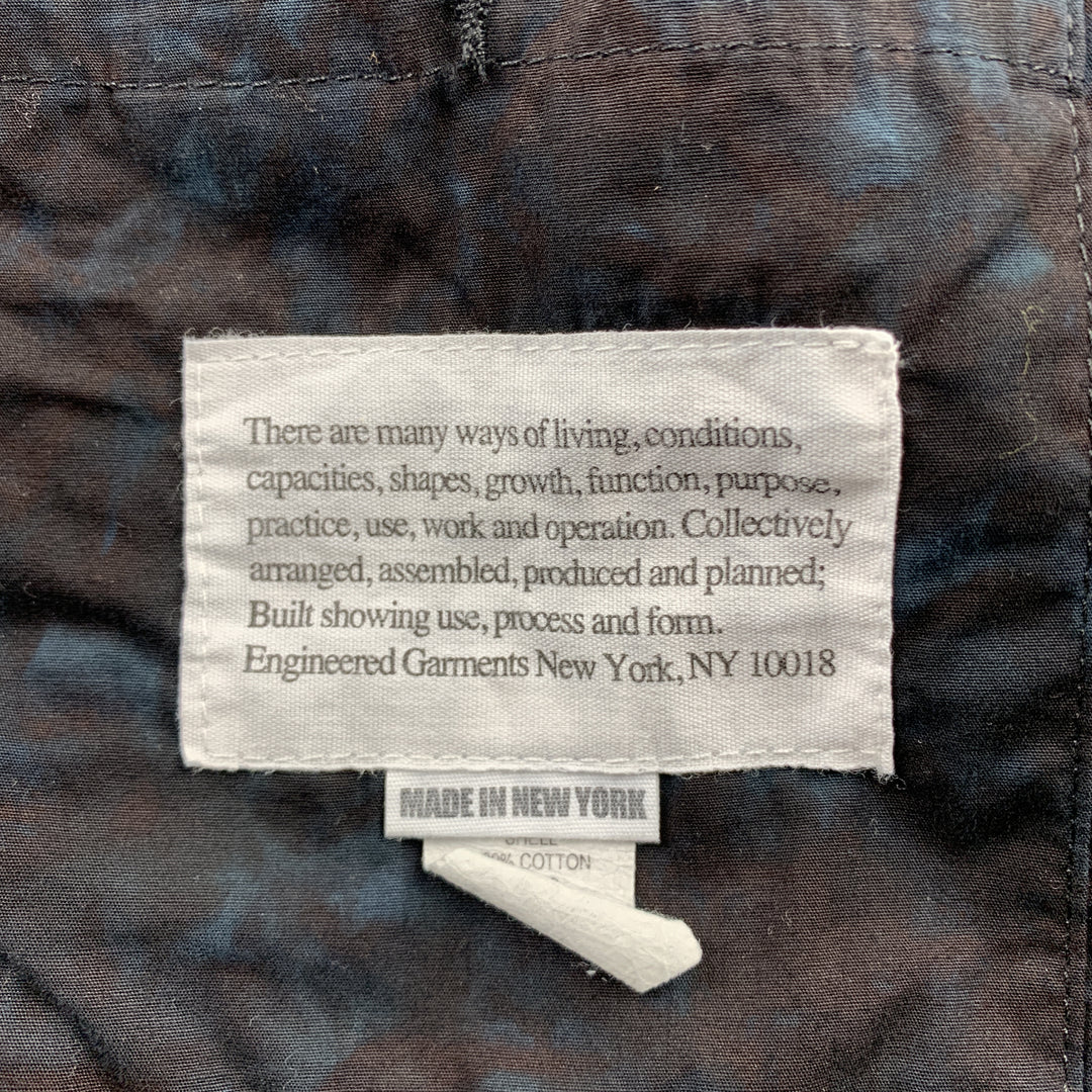ENGINEERED GARMENTS Size 42 Navy Marbled Cotton Notch Lapel Sport Coat