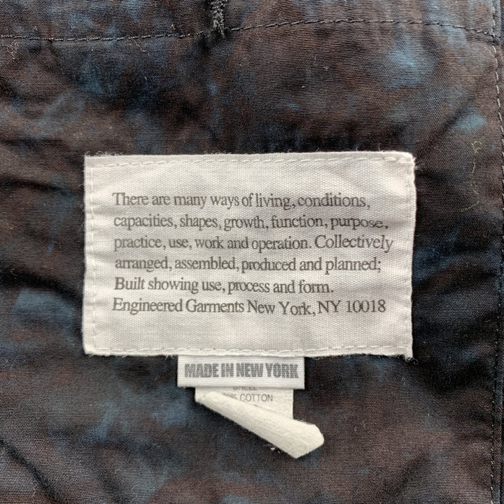 ENGINEERED GARMENTS Size 42 Navy Marbled Cotton Notch Lapel Sport Coat