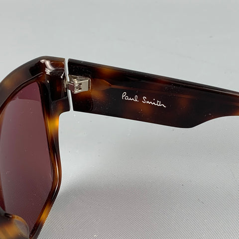 PAUL SMITH Brown Tortoise Acetate Square Sunglasses