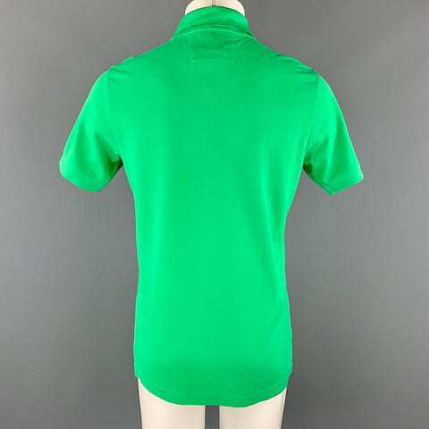 PAUL SMITH Size S Green Pique Buttoned Embroidery POLO
