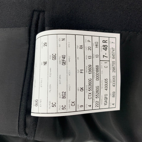 GUCCI by Tom Ford Size 38 Black Wool Leather Detail Jacket