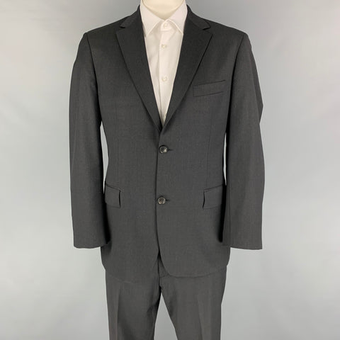 BOSS by HUGO BOSS Traje gris con solapa de muesca de lana virgen talla 40