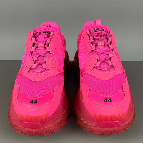 BALENCIAGA Size 11 Pink Fuchsia Mixed fabricks Sneakers
