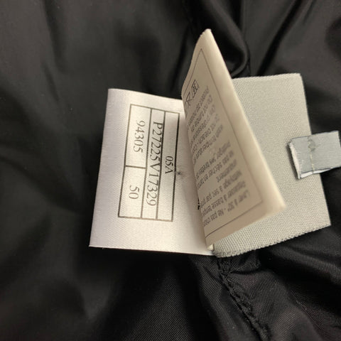 CHANEL FW 05 Size 18 Black Polyamide Blend Quilted Zip Fly Jacket