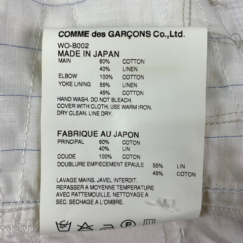 JUNYA WATANABE Size XL Beige Patchwork Cotton Linen Long Sleeve Shirt