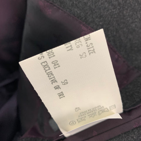 JOHN VARVATOS Size 42 Purple Charcoal Jacquard Wool Sport Coat