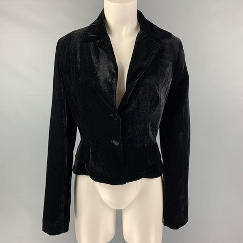 MARTIN GRANT Size M Black Viscose Blend Single breasted Jacket