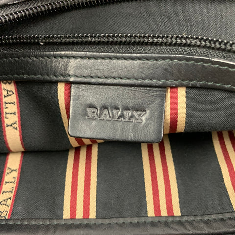 BALLY Black Leather Shoulder Strap Messenger Bag