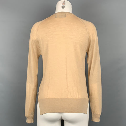 SIMONE ROCHA Taille S Cardigan perlé en laine mérinos beige