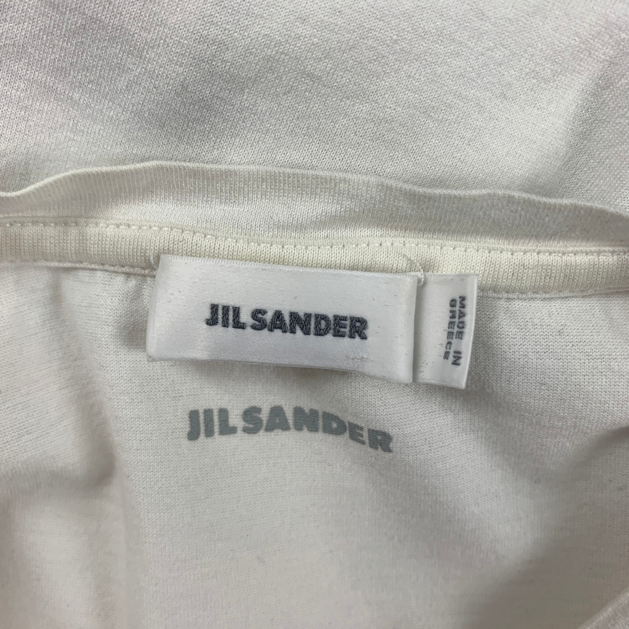 JIL SANDER Size XL White Cotton Crew-Neck T-shirt – Sui