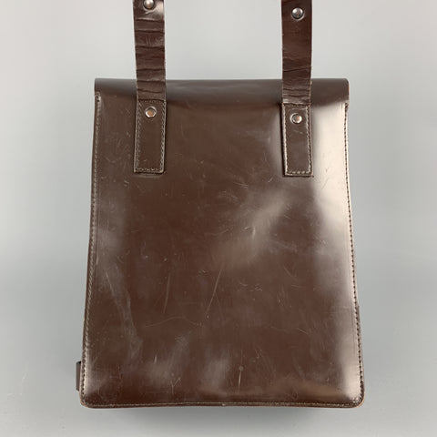 IT TIERRE Dark Brown Vinyl Crossbody Bag