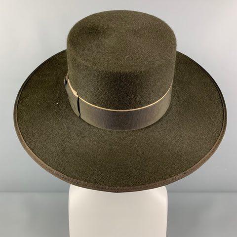 GOORIN BROTHERS Size 7 Olive Solid Felt Alessia Hats