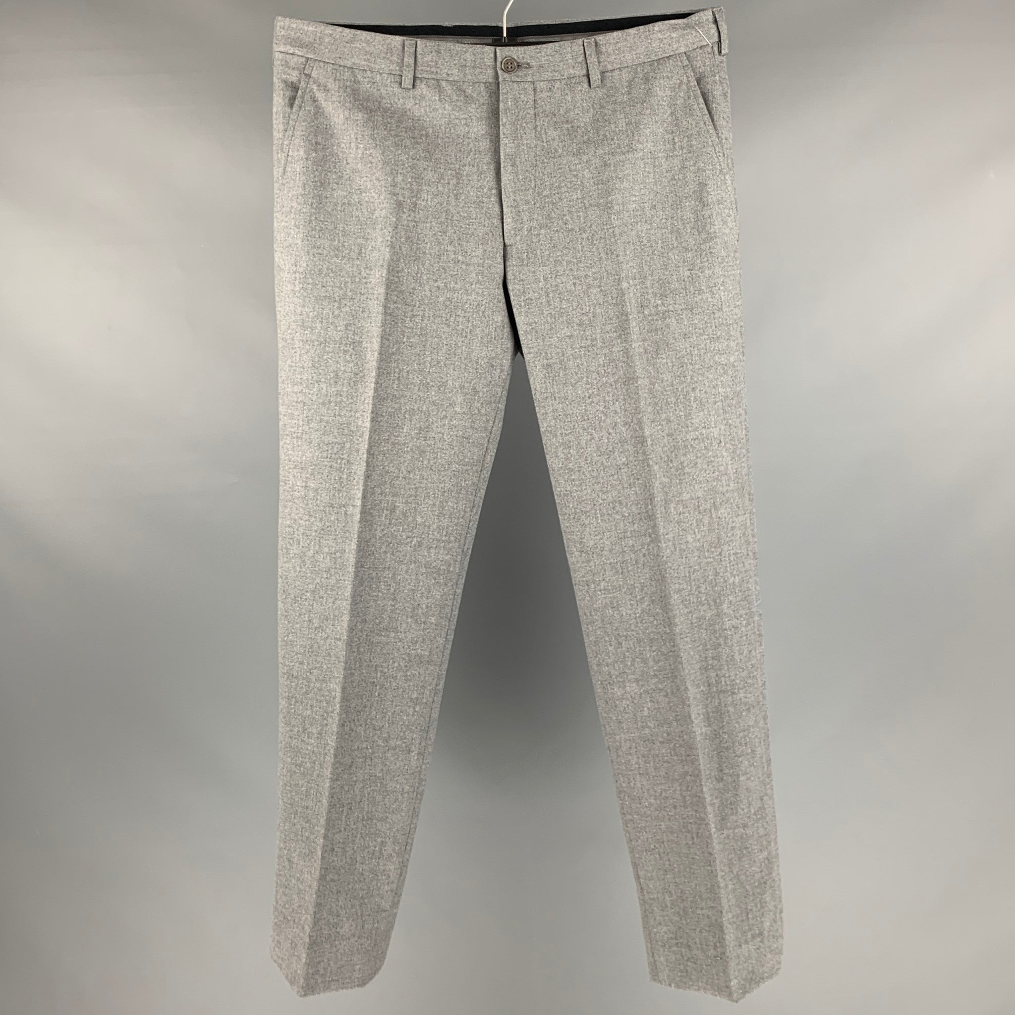 ARMANI COLLEZIONI Size 14 Grey Wool Blend Wide Leg Dress Pants – Sui  Generis Designer Consignment