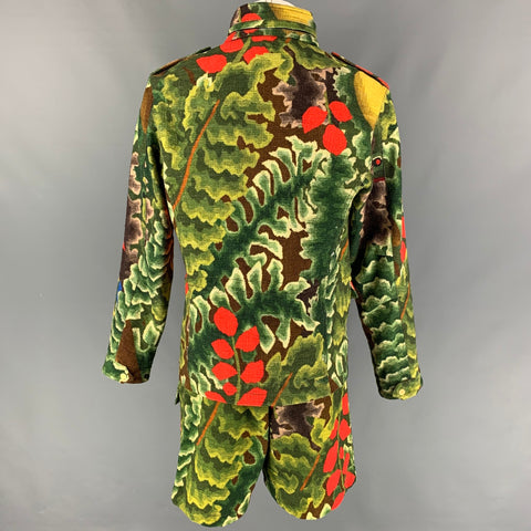 BUSCEMI Size 38 Multi-Color Camo Cotton Technical Tropical Jacket & Shorts