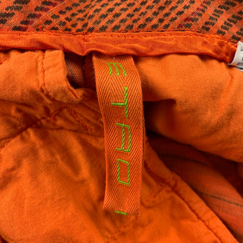 ETRO Size 32 Orange Stripe Linen Zip Fly Casual Pants