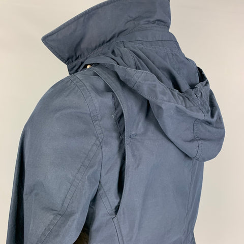 BRUNELLO CUCINELLI Size 36 Navy Cotton Hooded Jacket