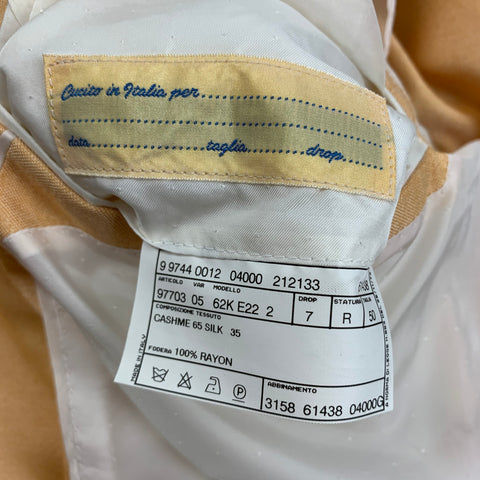 PAL ZILERI Size 40 Yellow Cashmere Silk Sport Coat