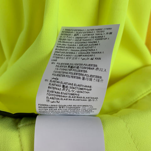 VERSACE Size 4 Neon Yellow Polyester Straight Leg Dress Pants