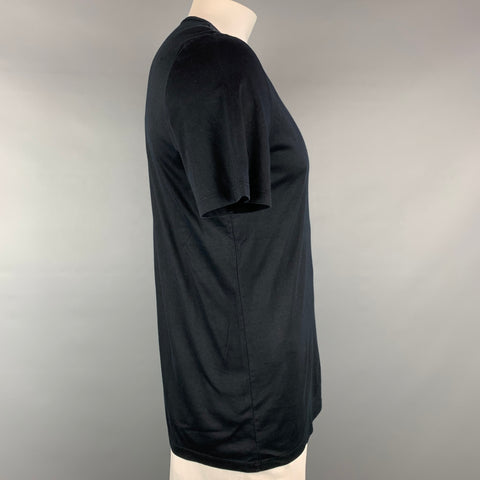 HELMUT LANG Size L Black Cotton Short Sleeve T-shirt