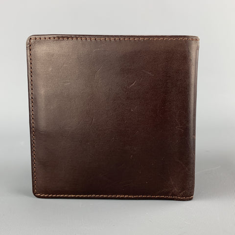 FOSTER & SON Brown Leather Bifold Wallet